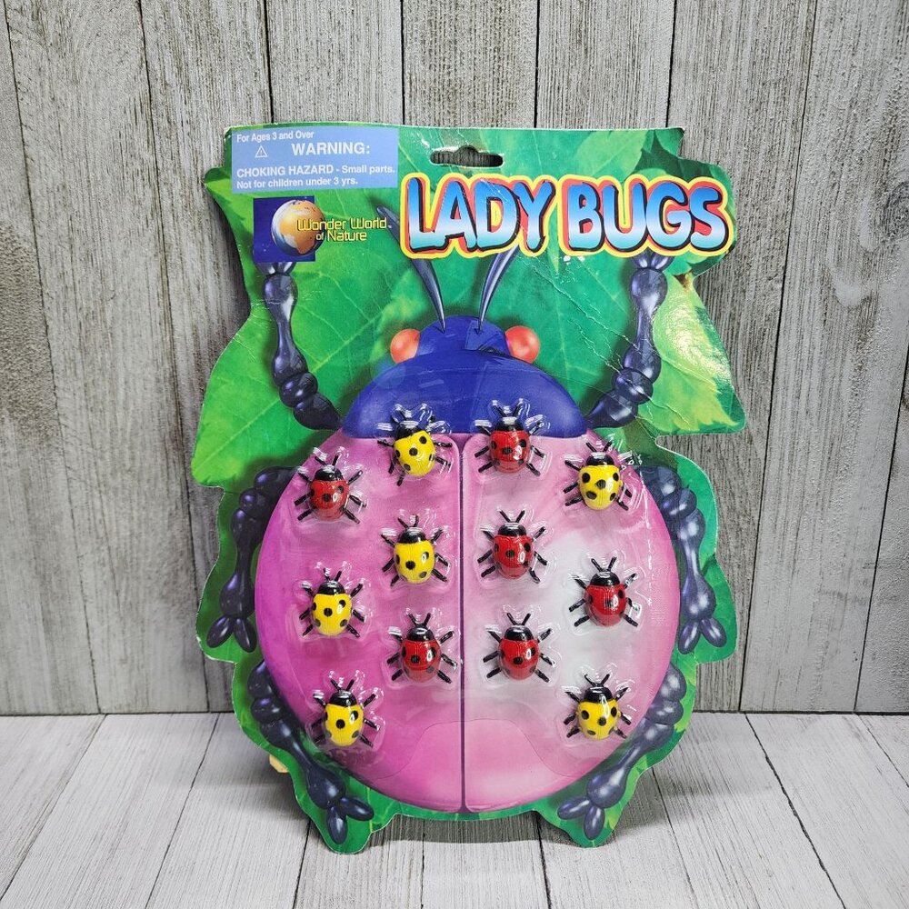 Vintage TM Ladybugs 12 Pieces Wonder World of Nature Yellow and Red